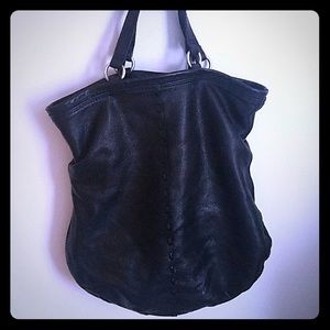 Lucky brand black leather hobo bag